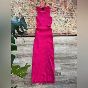 House of Harlow Raspberry‎ Knit Bodycon Dress Size MEDIUM Open Lower Back